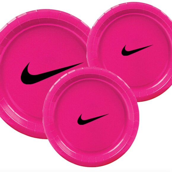 Sw00sh Plates | Pink Basketball Party Paper Plates | Disposable 45 pcs - Picture 5 of 7